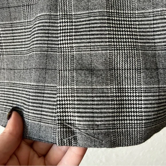 ZARA Tailored Plaid Professional Blazer Jacket Size 2 Grey - Picture 5 of 8